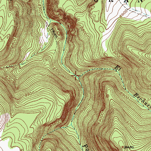 Topographic Map of El Rechuelos, NM