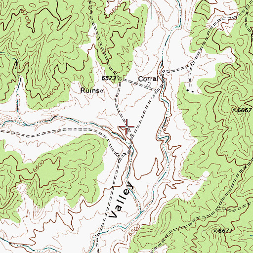 Topographic Map of Owl Valley, AZ
