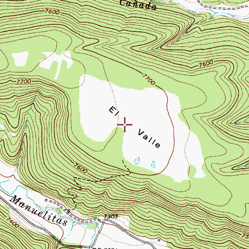 Topographic Map of El Valle, NM