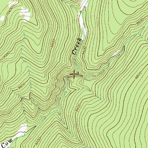 Topographic Map of Elk Creek, NM