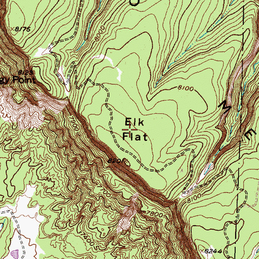 Topographic Map of Elk Flat, NM