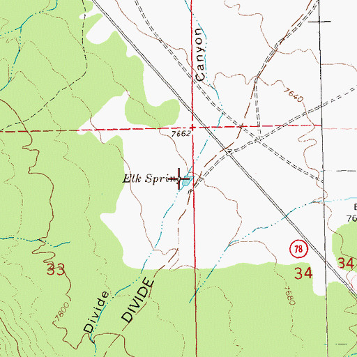 Topographic Map of Elk Spring, NM