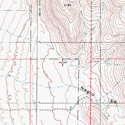 Topographic Map of Ellis Wright Canyon, NM