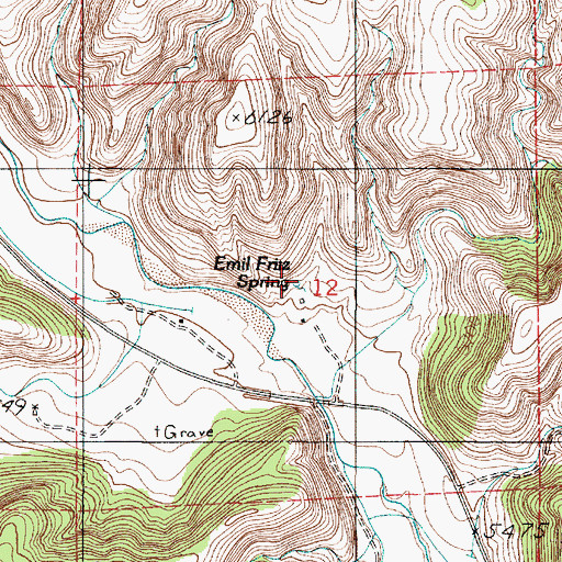 Topographic Map of Emil Fritz Spring, NM