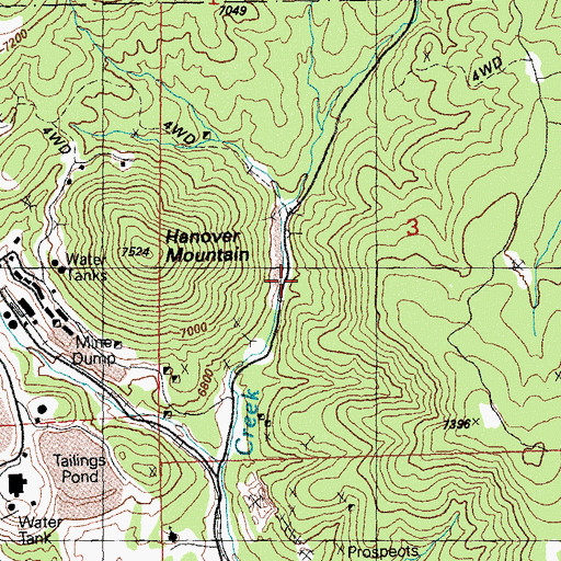 Topographic Map of Emma Shaft, NM