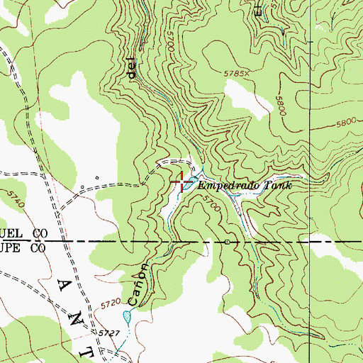 Topographic Map of Empedrado Tank, NM
