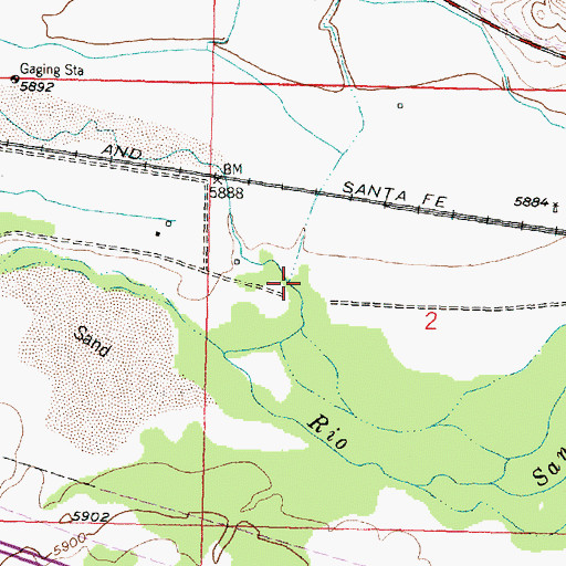 Topographic Map of Encinal Creek, NM