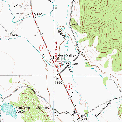 Topographic Map of Encinal Creek, NM