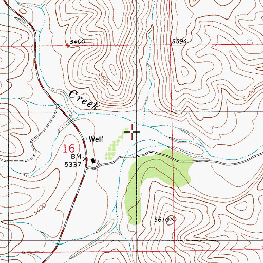 Topographic Map of Escondido Creek, NM