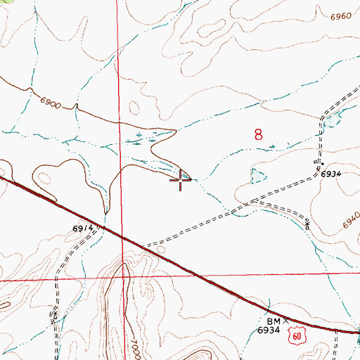 Topographic Map of Escondido Creek, NM
