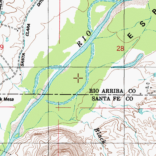 Topographic Map of Espanola Valley, NM