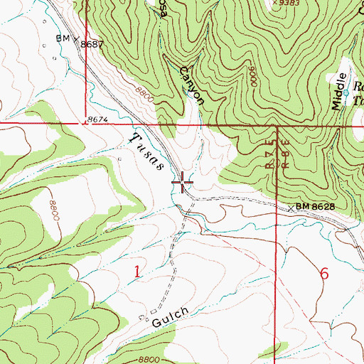 Topographic Map of Espinosa Canyon, NM