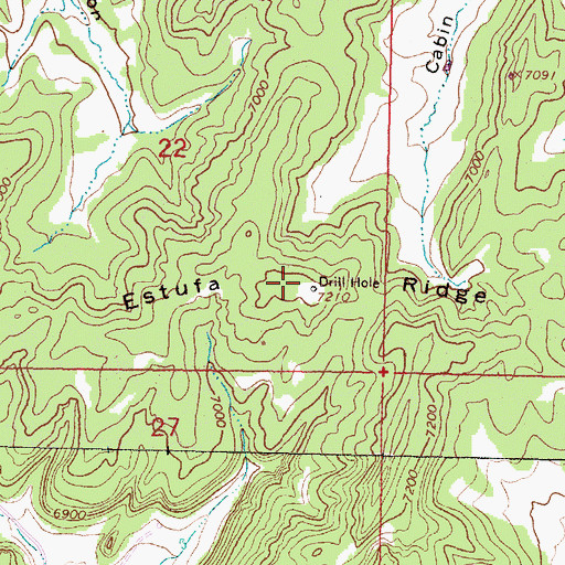 Topographic Map of Estufa Ridge, NM