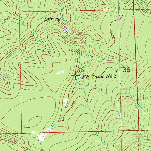 Topographic Map of FP Tank Number 4, NM
