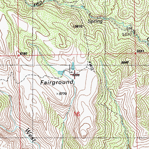 Topographic Map of Fairground, NM