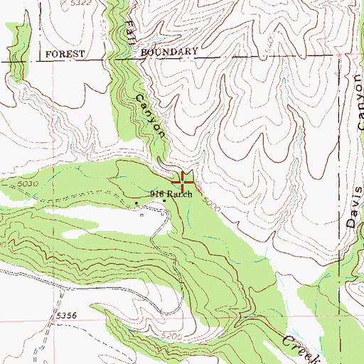 Topographic Map of Fall Canyon, NM