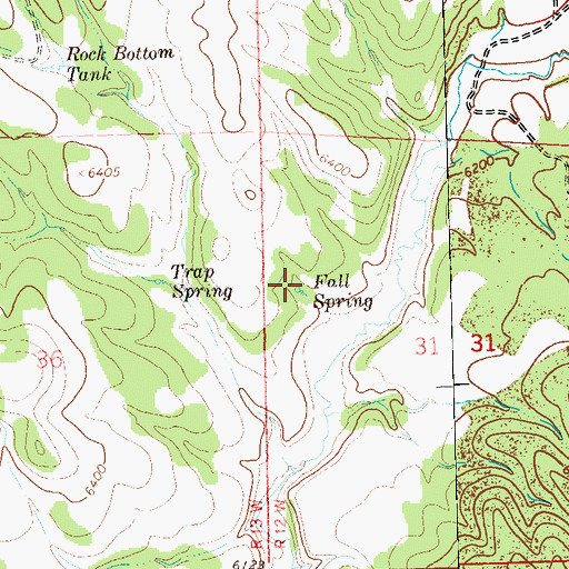 Topographic Map of Fall Spring, NM