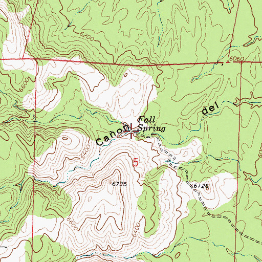 Topographic Map of Fall Spring, NM
