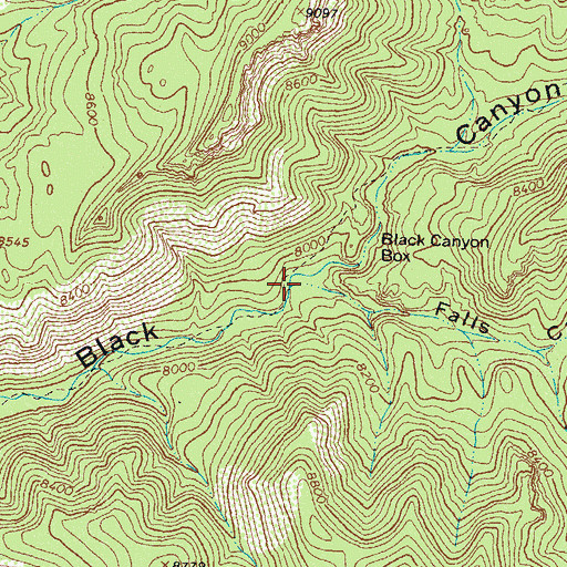 Topographic Map of Falls Canyon, NM