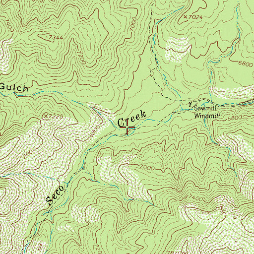 Topographic Map of Falls Gulch, NM