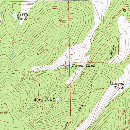 Topographic Map of Fawn Tank, NM