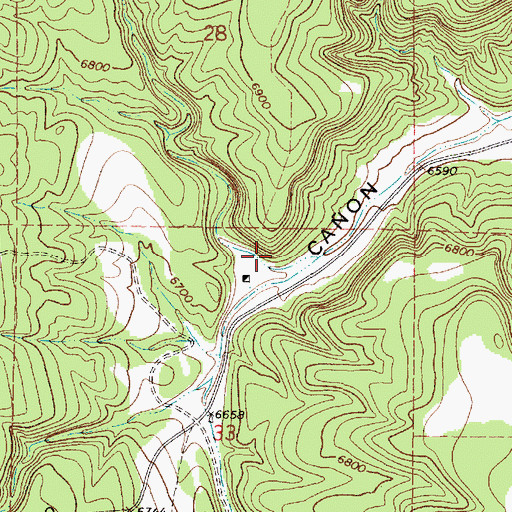 Topographic Map of Felipe Chavez Canyon, NM