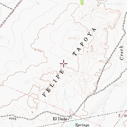 Topographic Map of Felipe Tafoya Grant, NM
