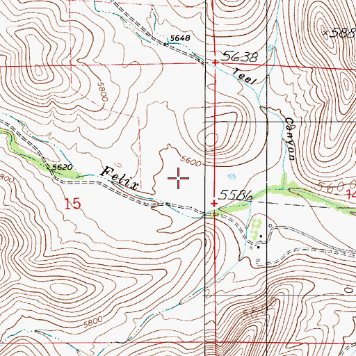 Topographic Map of Felix Canyon, NM