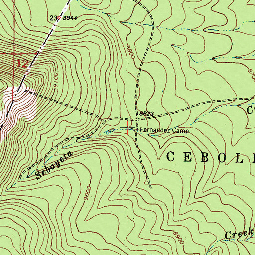 Topographic Map of Fernandez Camp, NM