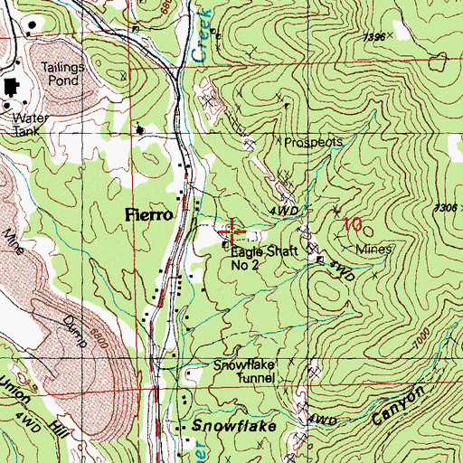 Topographic Map of Fierro Cemetery, NM