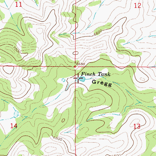 Topographic Map of Finch Tank, NM