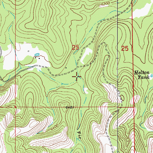 Topographic Map of Fir Canyon, NM