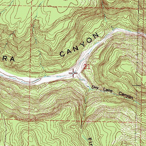 Topographic Map of Fire Canyon, NM