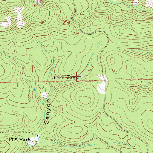 Topographic Map of Fire Tank, NM