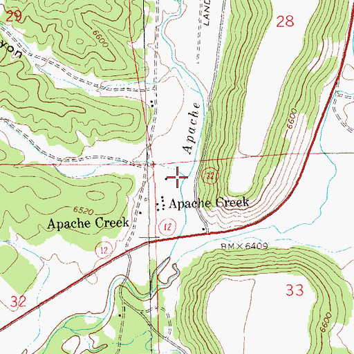 Topographic Map of First Apache Canyon, NM