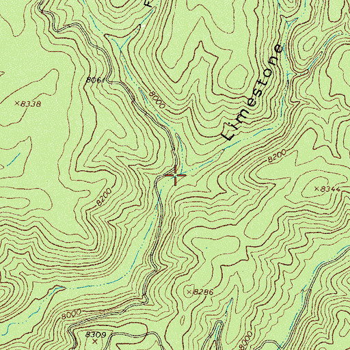 Topographic Map of Fisher Canyon, NM
