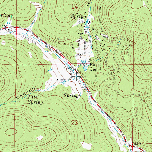 Topographic Map of Fite Canyon, NM