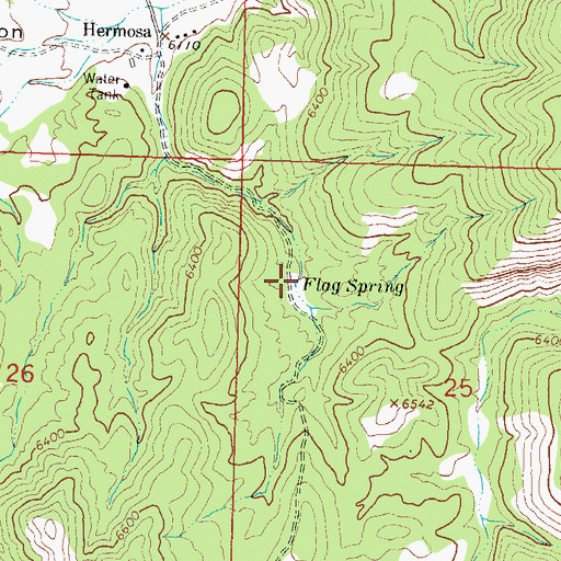 Topographic Map of Flag Spring, NM