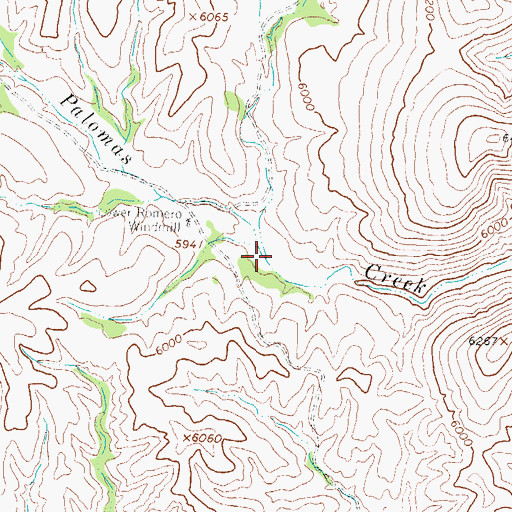 Topographic Map of Flat Tank Canyon, NM