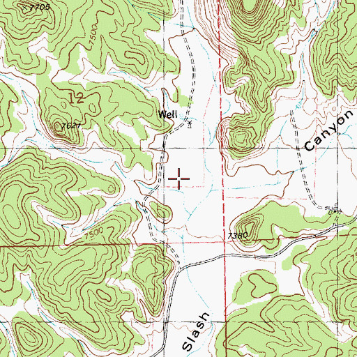 Topographic Map of Flying V Draw, NM