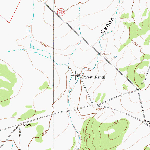 Topographic Map of Forest Ranch, NM