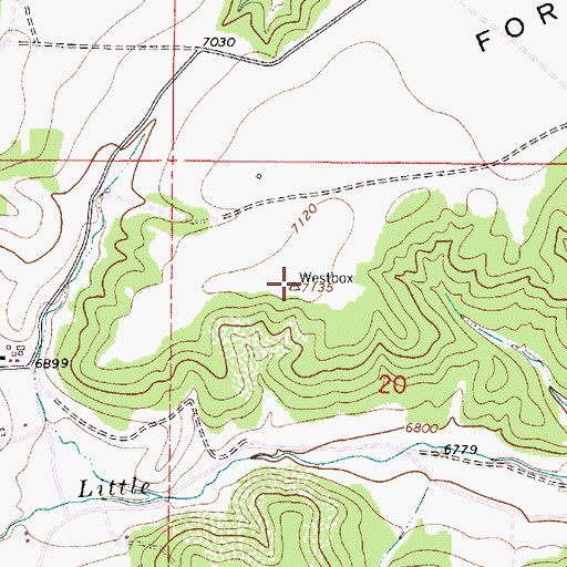 Topographic Map of Fort Stanton Mesa, NM