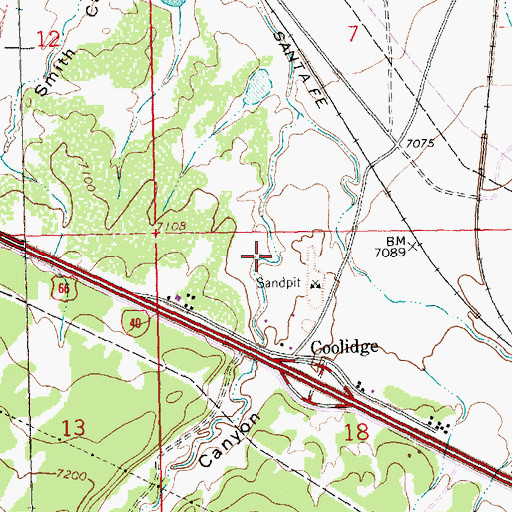 Topographic Map of Foster Canyon, NM