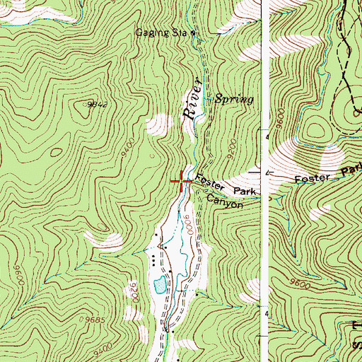 Topographic Map of Foster Park Canyon, NM