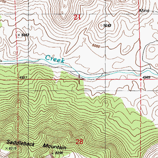 Topographic Map of Four L Bar Ranch, NM
