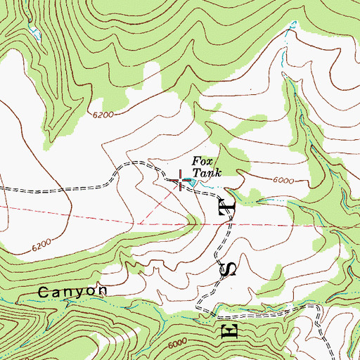 Topographic Map of Fox Tank, NM