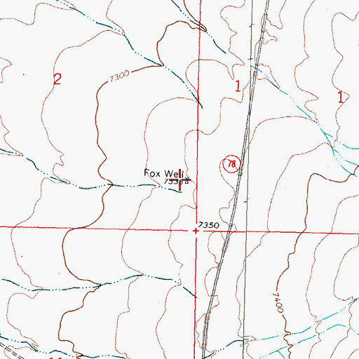 Topographic Map of Fox Well, NM