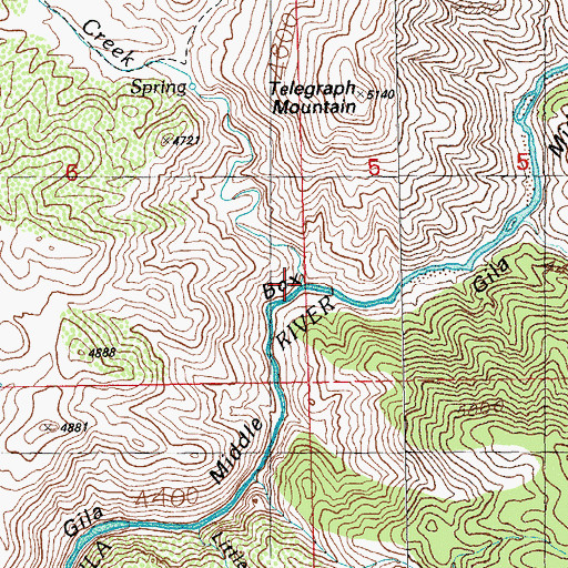 Topographic Map of Foxtail Creek, NM