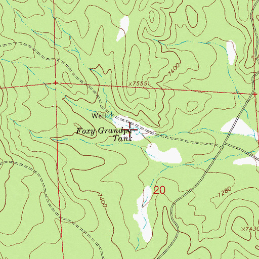 Topographic Map of Foxy Grandpa Tank, NM