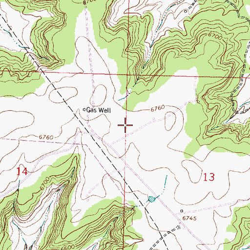 Topographic Map of Frances Mesa, NM